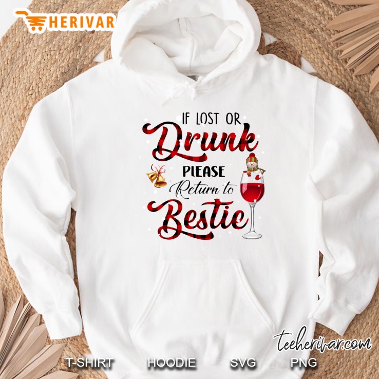 If Lost Or Drunk Please Return To Bestie Plaid Version Hoodie