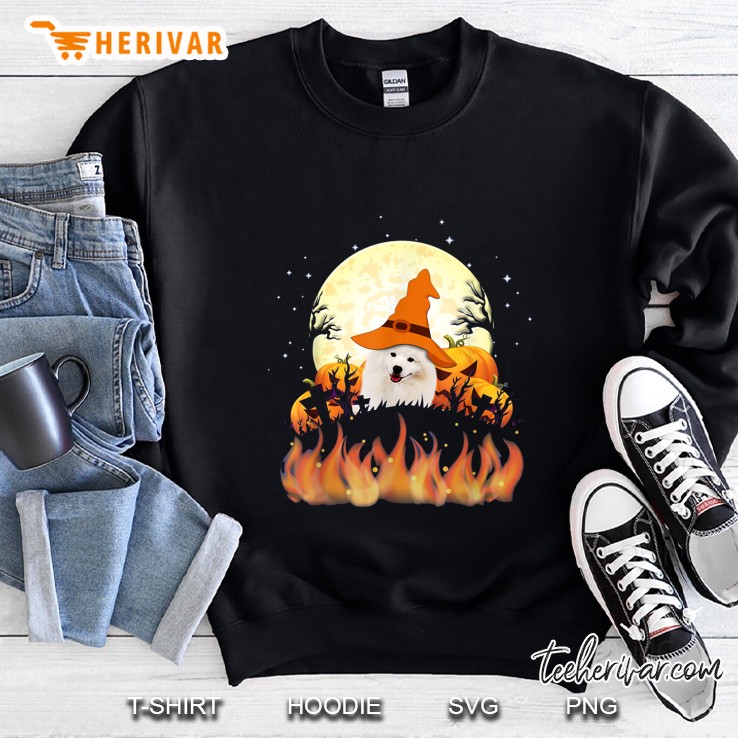 Samoyed Witch Halloween Sweatshirt
