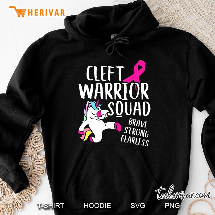Cleft Warrior Squad Brave Strong Fearless Unicorn Version Hoodie
