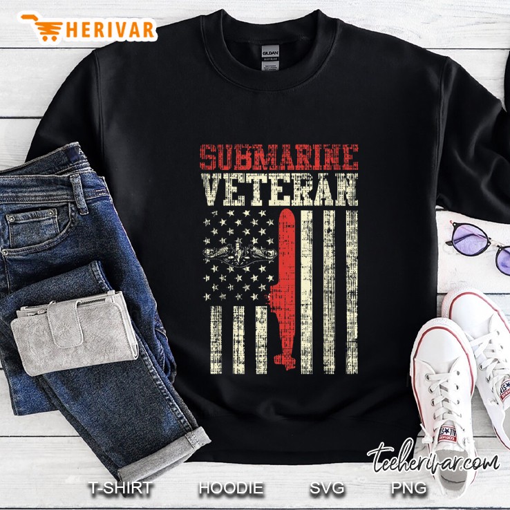 Submarine Veteran American Flag Version Sweatshirt
