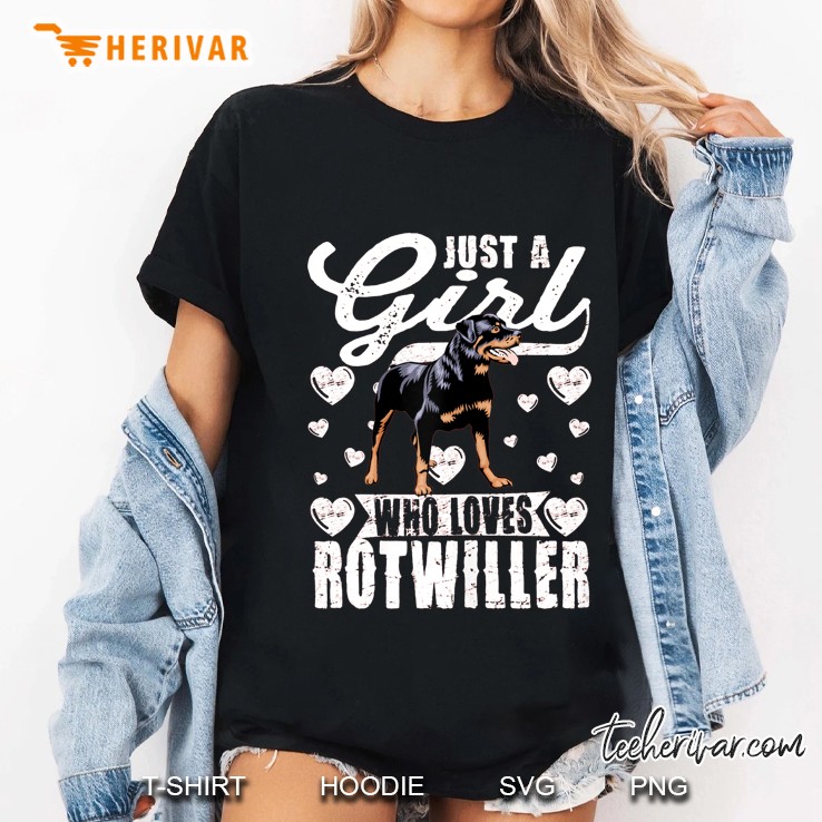 Just A Girl Who Loves Rotwiller Ladies Tee