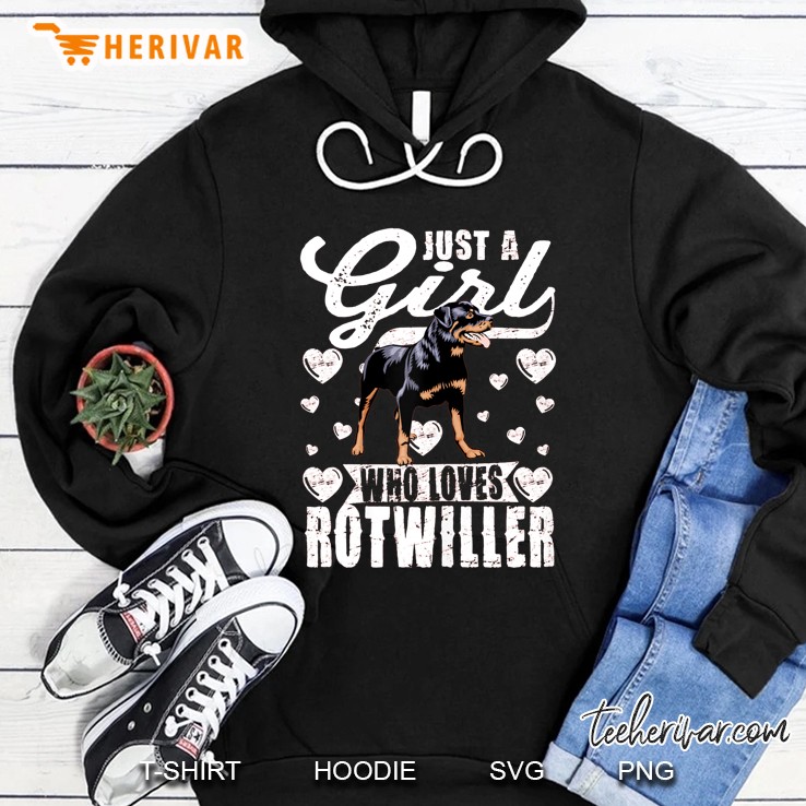 Just A Girl Who Loves Rotwiller Hoodie