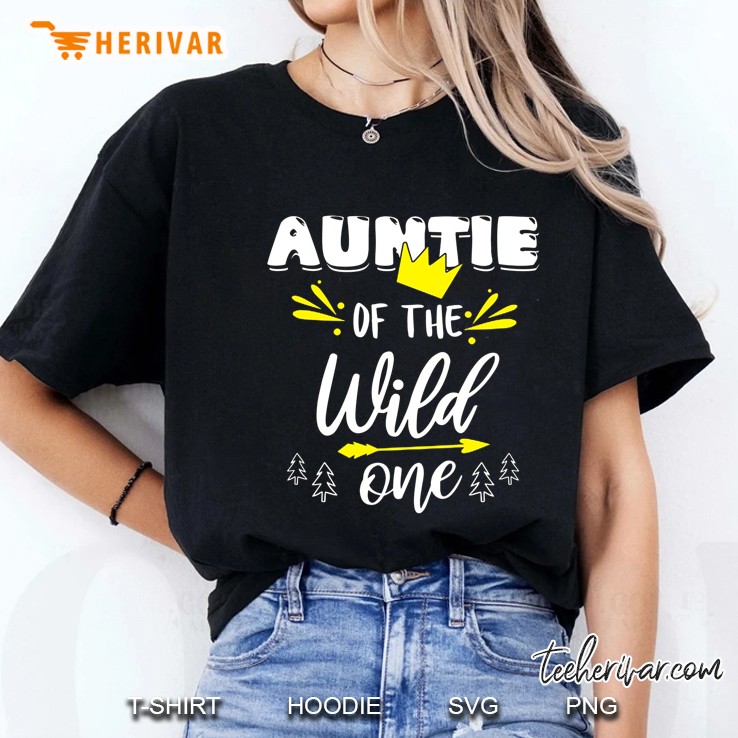Auntie Of The Wild One Ladies Tee