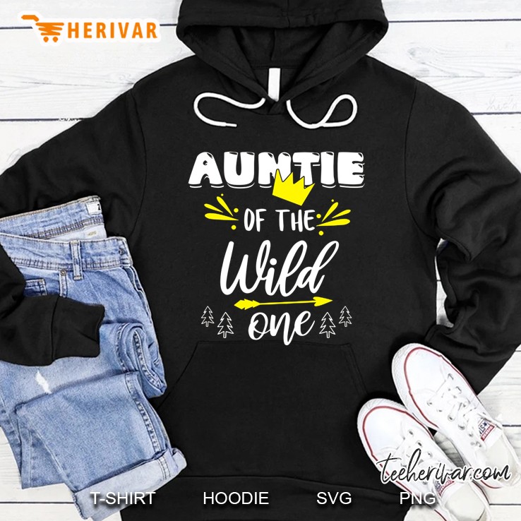 Auntie Of The Wild One Hoodie