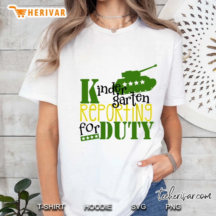 Kindergarten Reporting For Duty Tank Version Ladies Tee