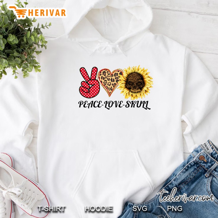 Peace Love Skull Leopard Sunflower Version Hoodie