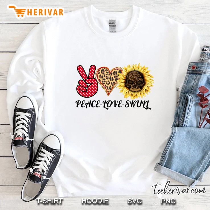 Peace Love Skull Leopard Sunflower Version Sweatshirt