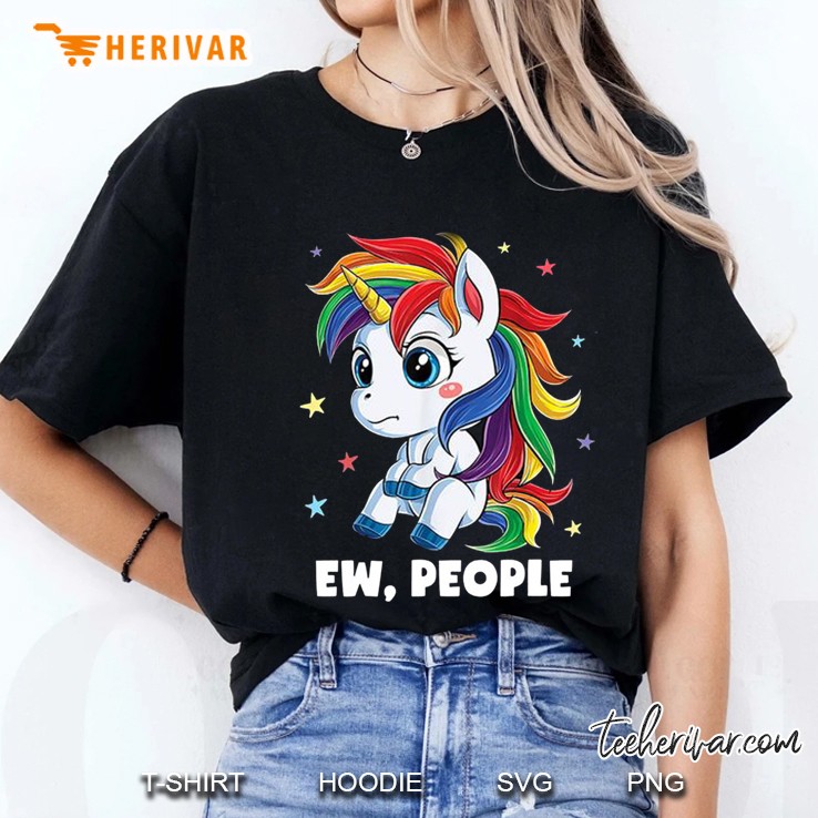 Ew People Unicorn Back Version Ladies Tee