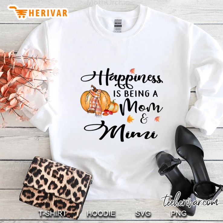Happiness Is Being A Mom & Mimi Autumn Halloween Sweatshirt