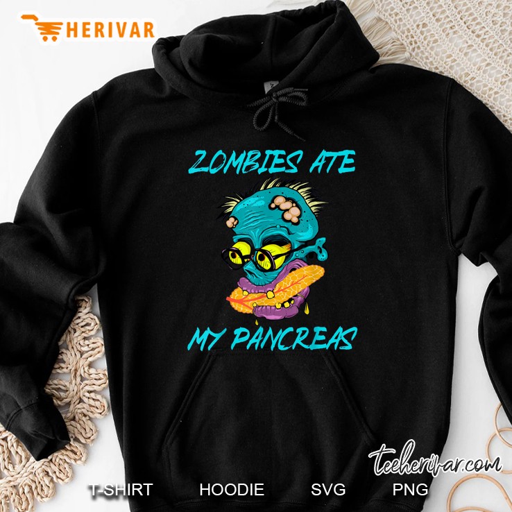 Zombies Ate My Pancreas Halloween Version2 Hoodie
