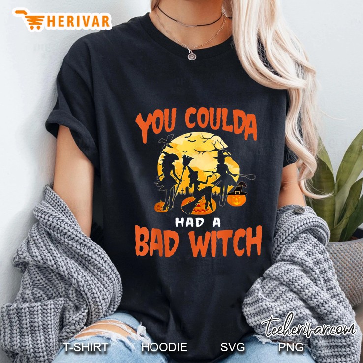 You Coulda Had A Bad Witch Halloween Three Witch Vintage Version Ladies Tee