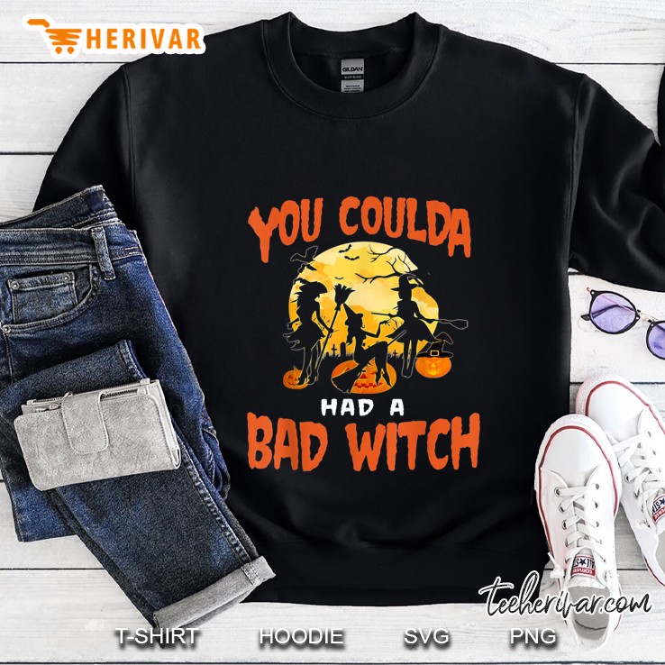 You Coulda Had A Bad Witch Halloween Three Witch Vintage Version Sweatshirt