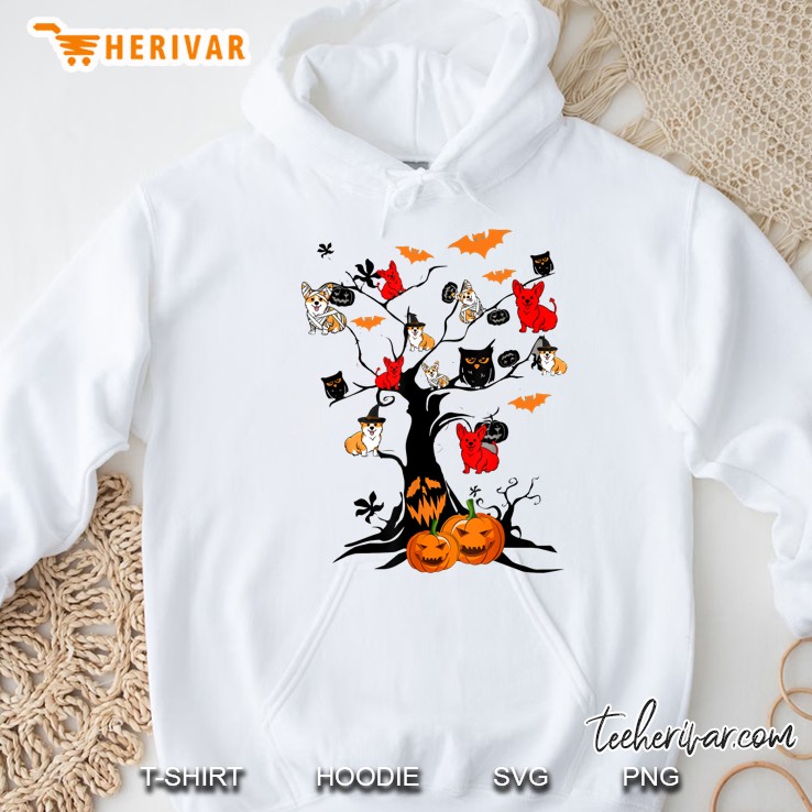 Halloween Corgi Tree Hoodie