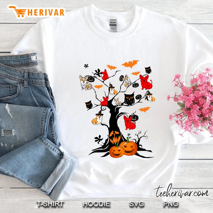 Halloween Corgi Tree Sweatshirt