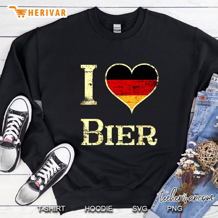 I Love Bier German Flag Heart Version Mugs