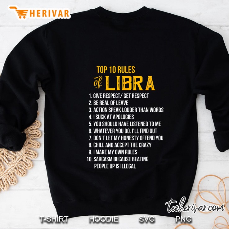 Top 10 Rules Of Libra Version2 Sweatshirt