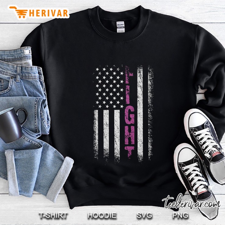 Fight Breast Cancer Awareness American Flag Version Sweatshirt