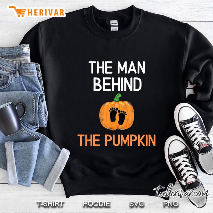 The Man Behind The Pumpkin Footprint Halloween Sweatshirt