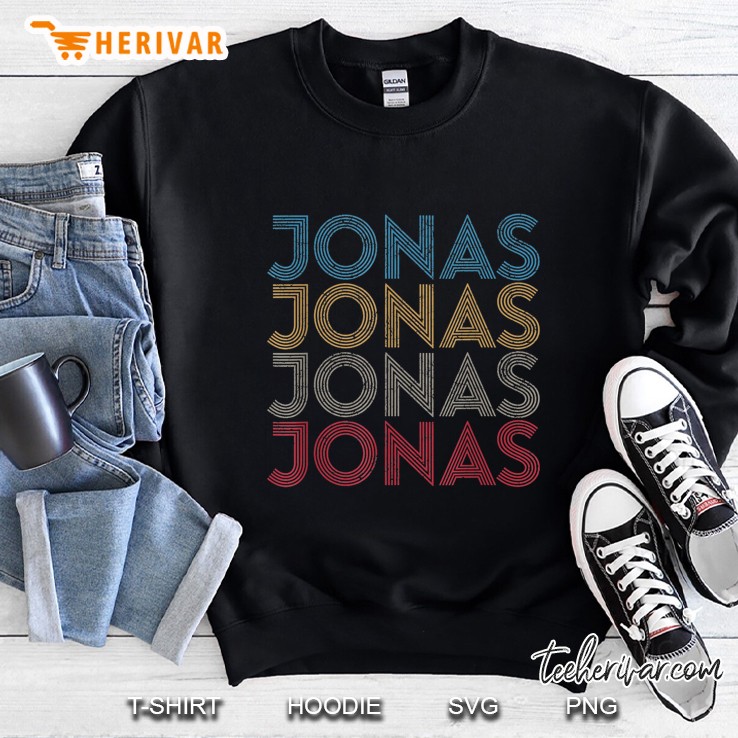 Jonas First Given Name Pride Funny Vintage Version Sweatshirt