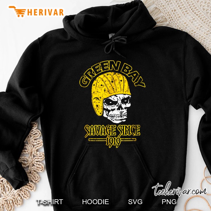 Green Bay Savage Since 1919 Skull Version Hoodie