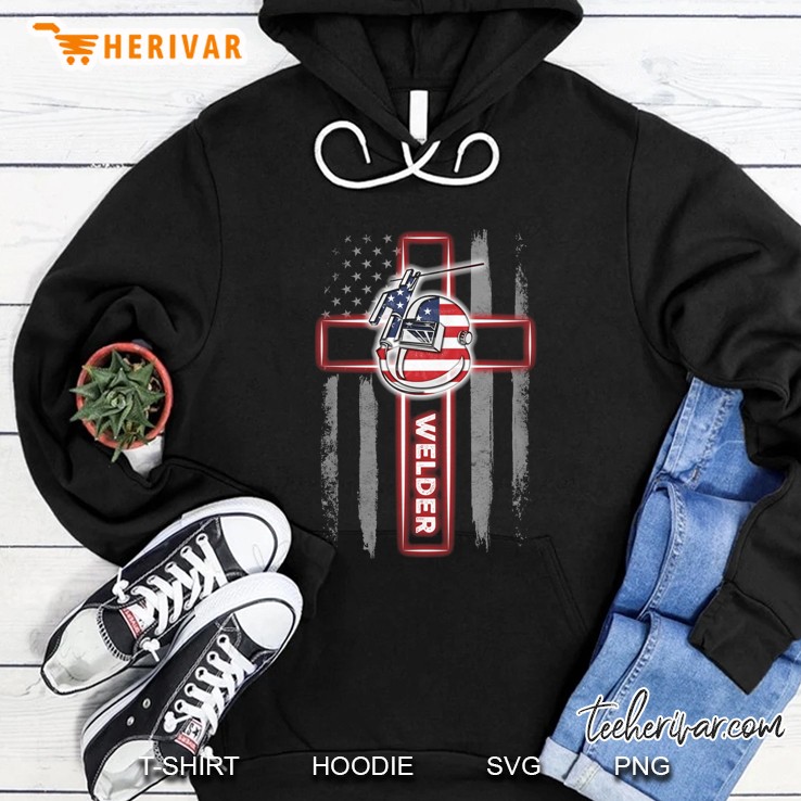 Welder American Flag Cross Version Hoodie