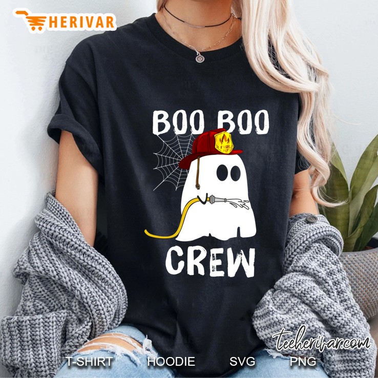 Boo Boo Crew Firefighter Halloween Version2 Ladies Tee