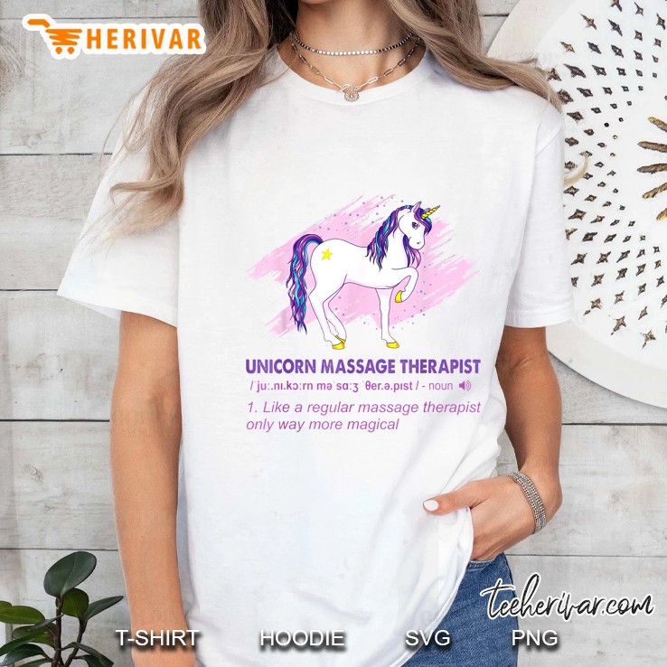 Unicorn Massage Therapist Like A Regular Massage Therapist Only Way More Magical Ladies Tee
