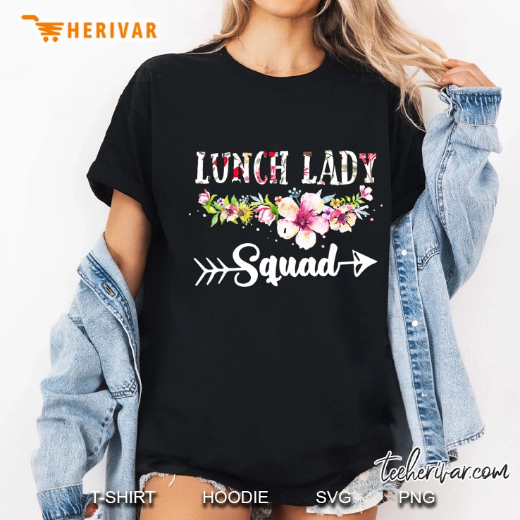 Lunch Lady Squad Floral Version Ladies Tee