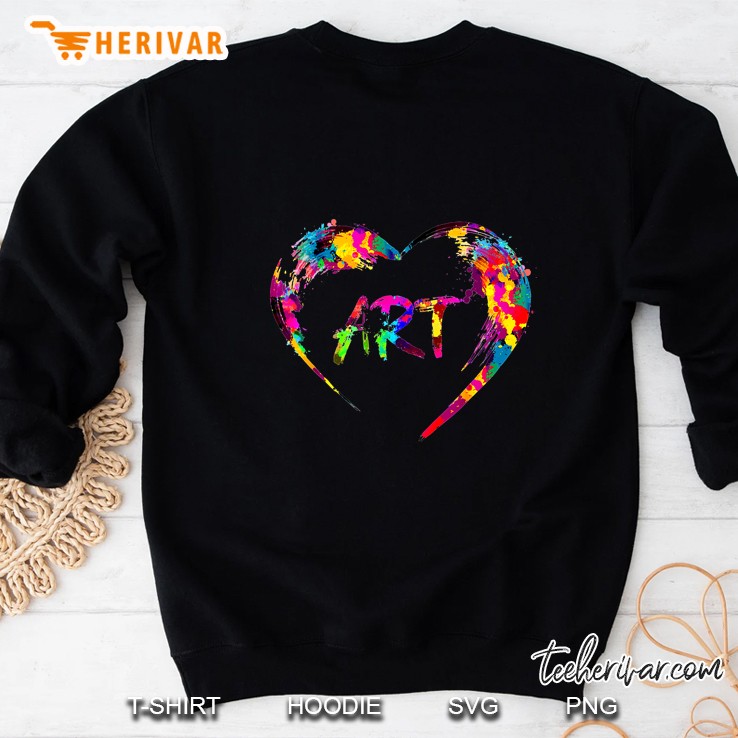 Artist Heart Colorful Paint Art Sweatshirt