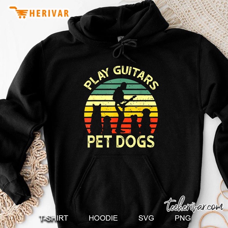 Play Guitars Pet Dogs Vintage Version Hoodie