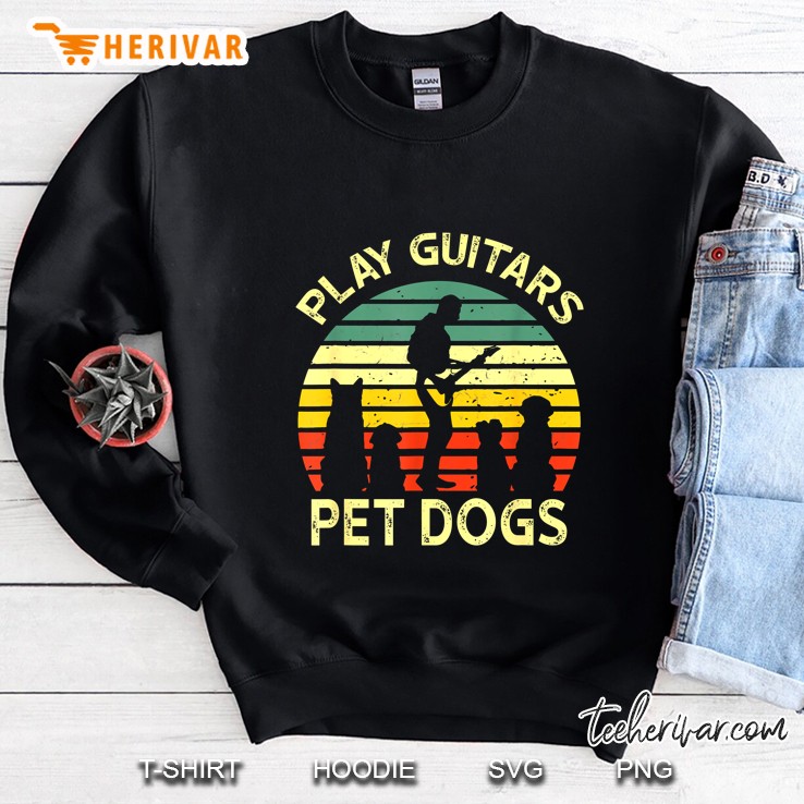 Play Guitars Pet Dogs Vintage Version Sweatshirt