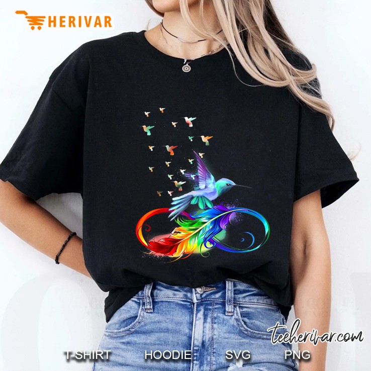 Hummingbird Angels From Heaven Feather Colourful Version Ladies Tee