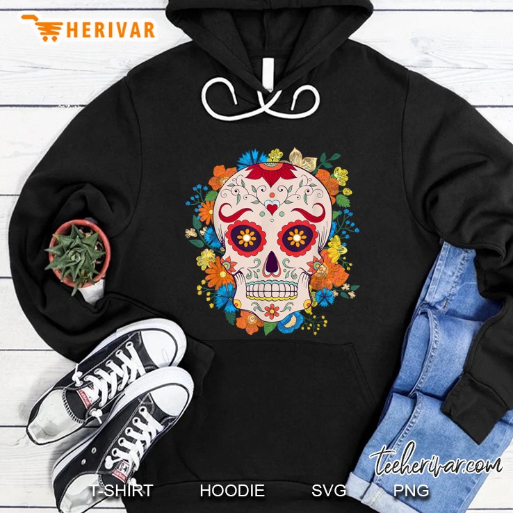 Suger Skull Day Of The Death Dia De Los Muertos Hoodie