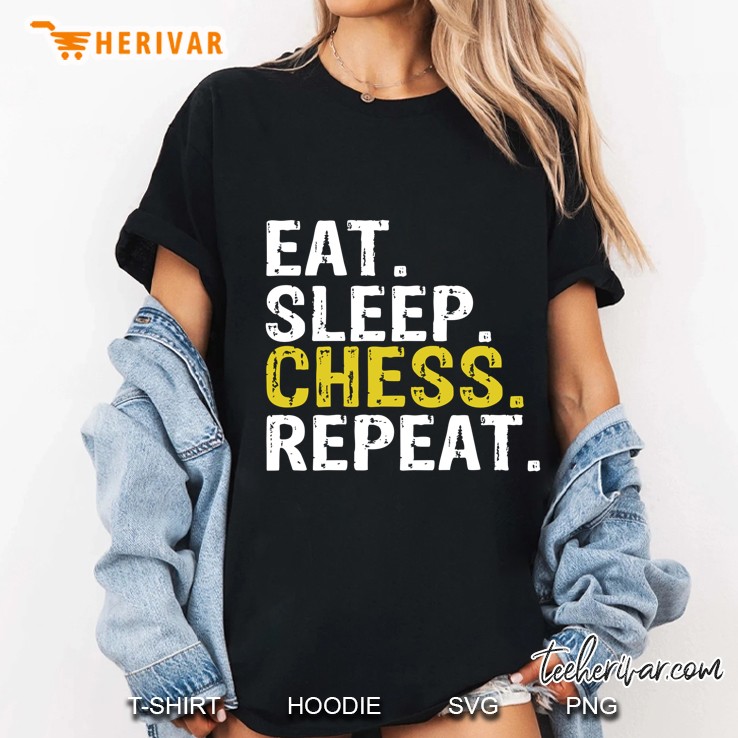 Eat Sleep Chess Repeat Ladies Tee