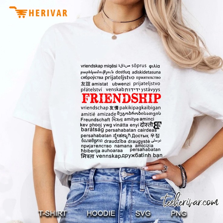 Friendship In Different Languages Ladies Tee
