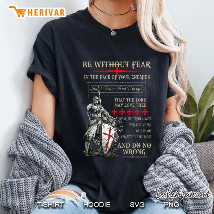 Be Without Fear In The Face Of Your Enemies Knights Templar Ladies Tee