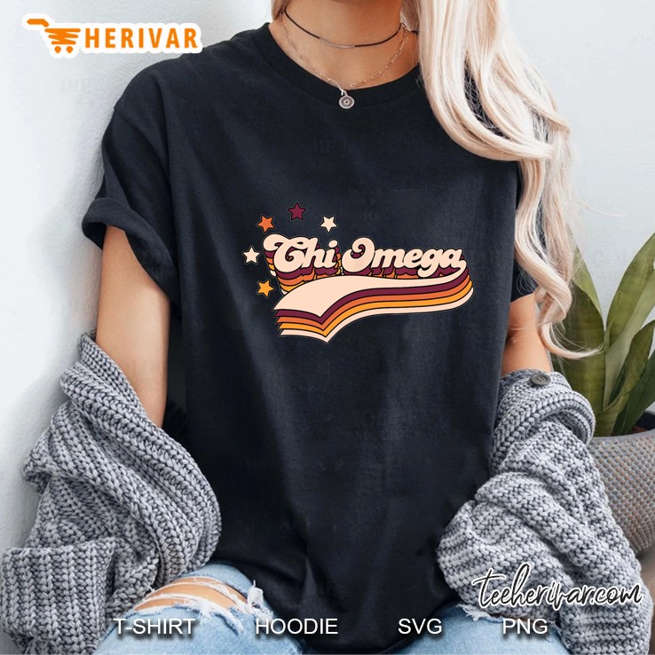 Chi Omega Retro Vintage Version Ladies Tee