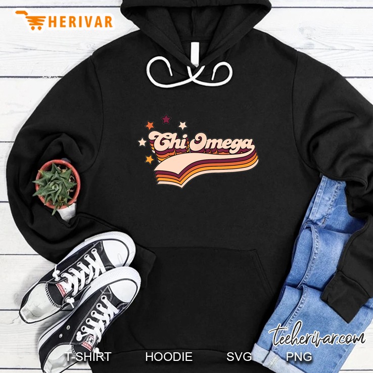 Chi Omega Retro Vintage Version Hoodie