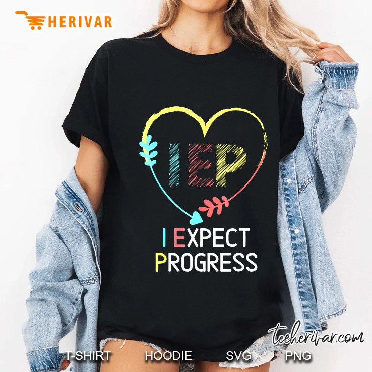 IEP I Expect Progress Heart Arrow Colorful Version Ladies Tee