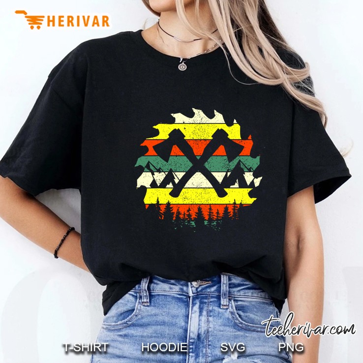 Axe Throwing Retro Vintage Ladies Tee