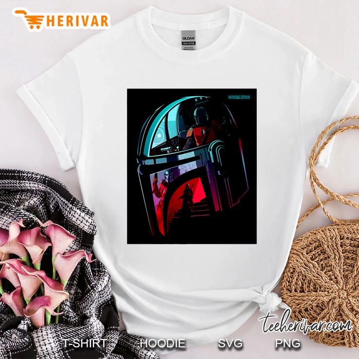 Star Wars The Mandalorian Neon Helmet Shirt