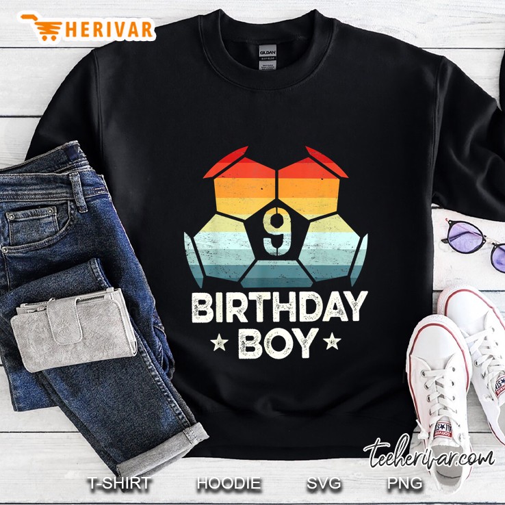 9th Birthday Boy Soccer Vintage Version Sweatshirt