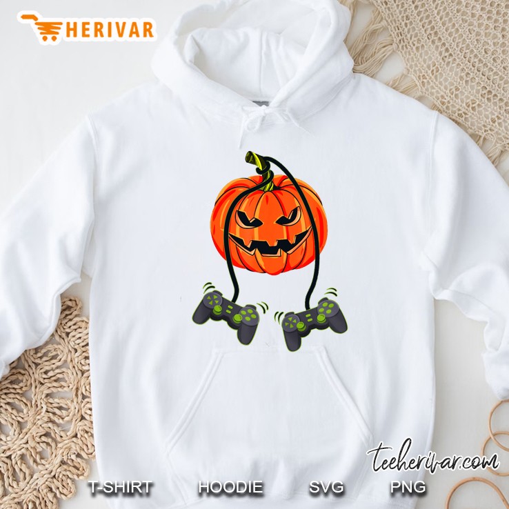 Jack O Lantern Video Gamer Controllers Halloween Hoodie