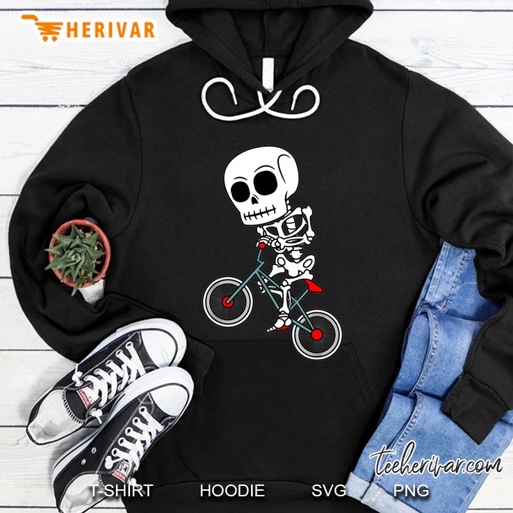 Skeleton BMX Racer Halloween Hoodie