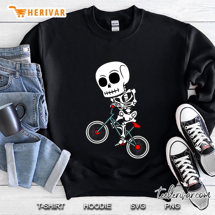Skeleton BMX Racer Halloween Sweatshirt