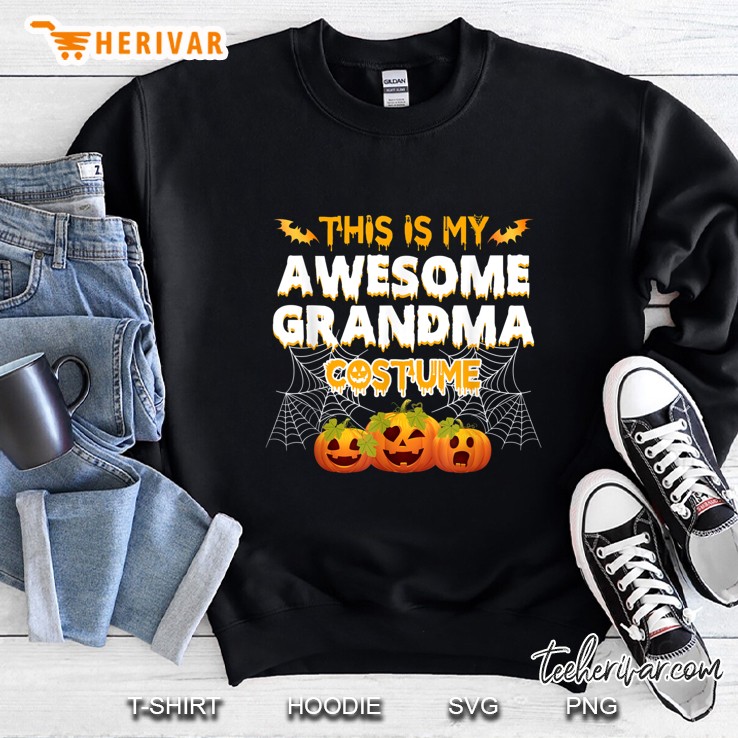 This Is My Awesome Grandma Costume Pumpkin Halloween Sweatshirt