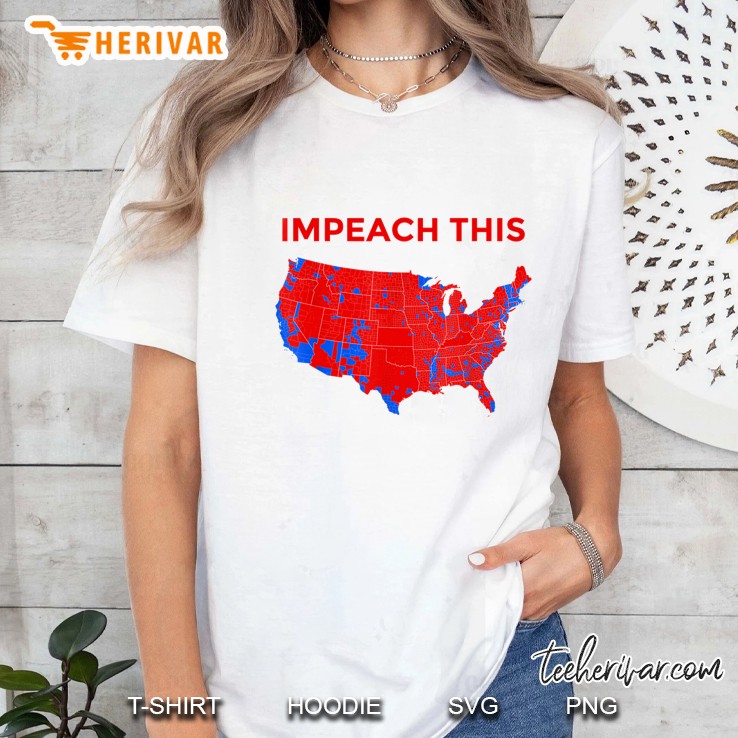 Impeach This President Donald Trump USA Maps Ladies Tee