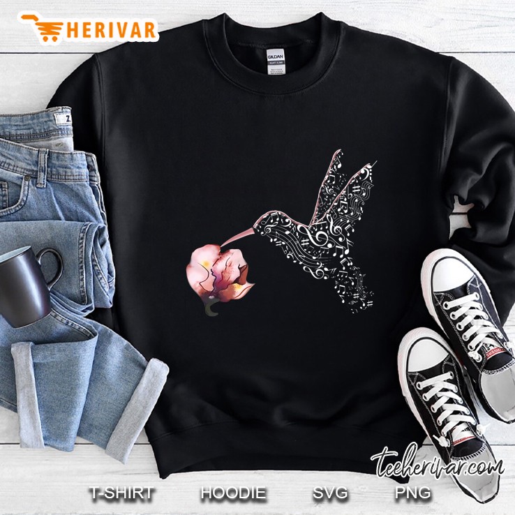 Hummingbird Music And Flower Sweatshirt