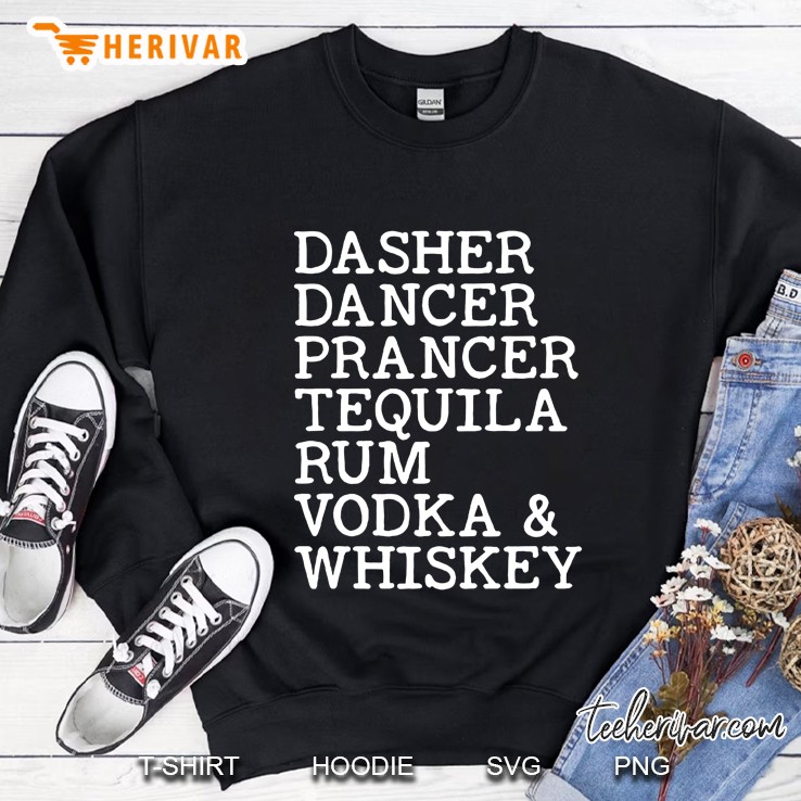 Dasher Dancer Prancer Vixen Tequila Rum Vodka & Whiskey Mugs