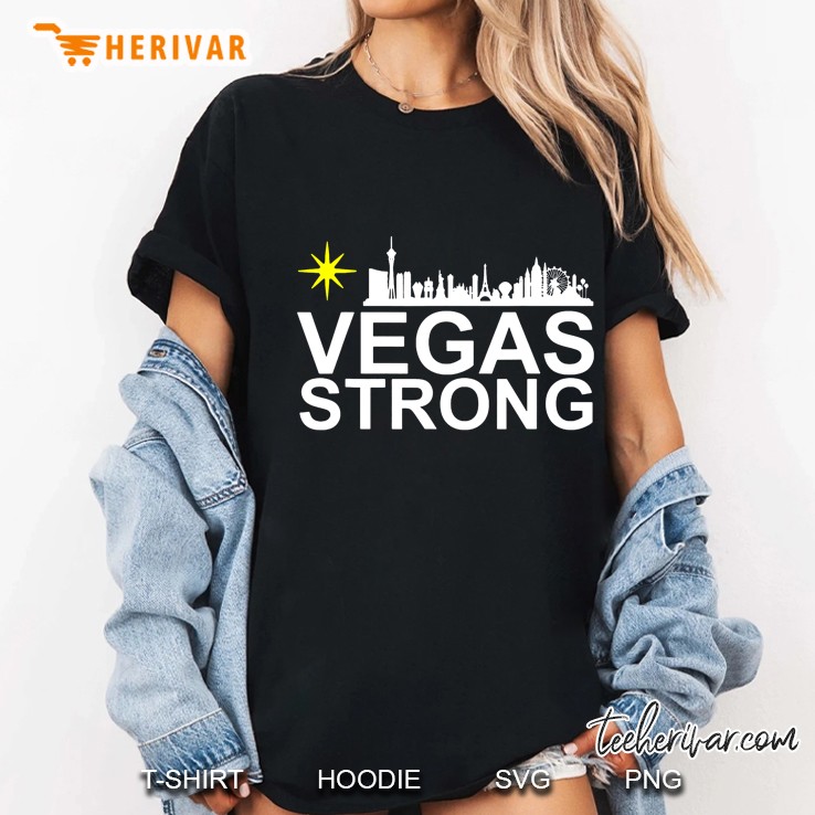 Vegas Strong Hometown Skyline Ladies Tee